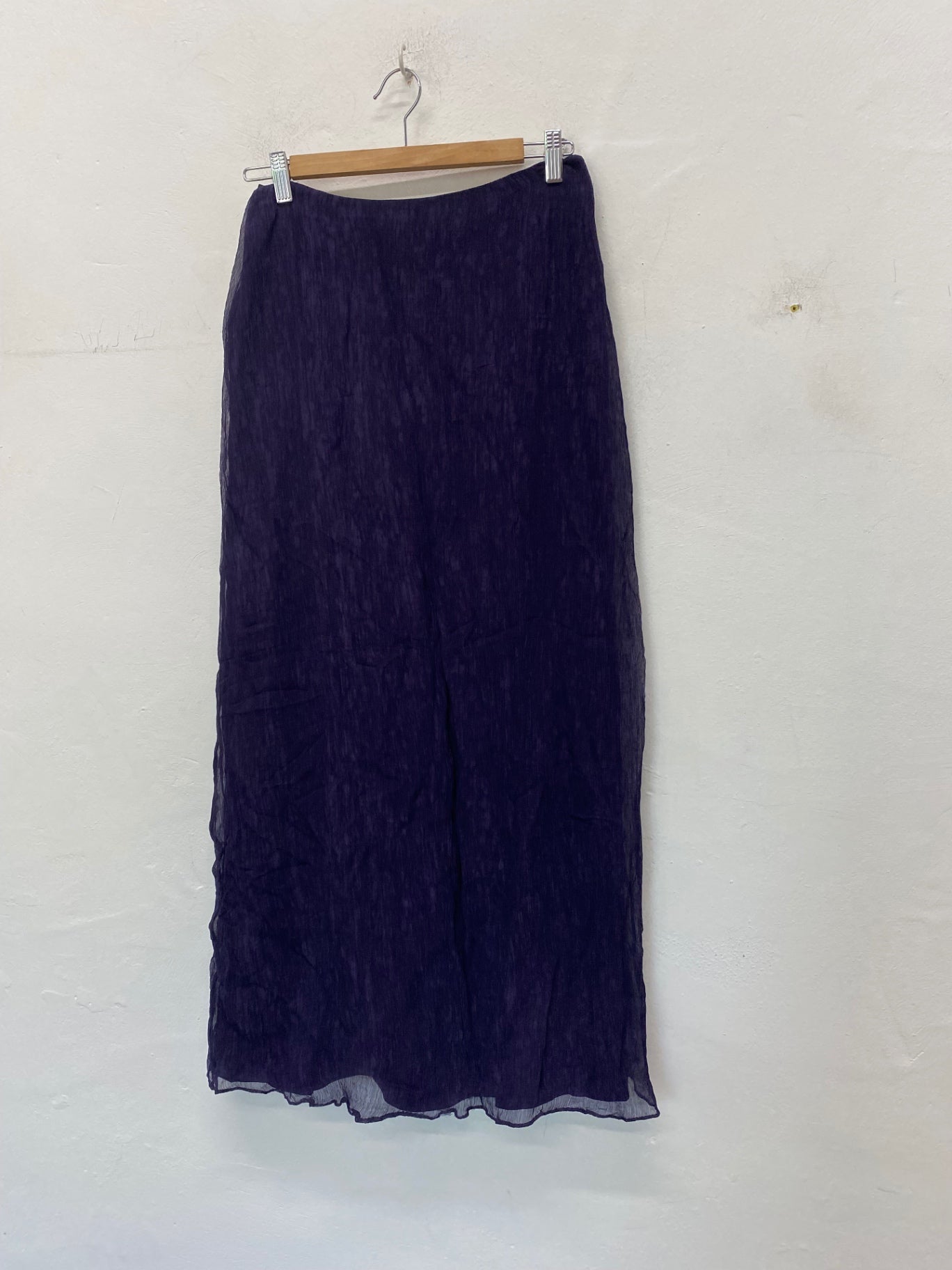 Gorgeous Lisa Ho Maxi Skirt UK12 Dark purple ruffle taffeta Evening skirt BM001