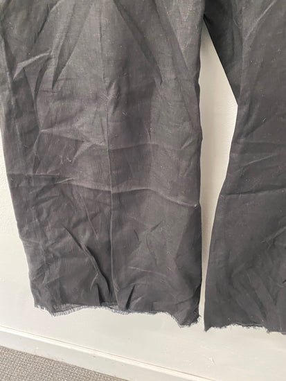 Gorgeous H&M Wide leg trousers UK12 Black with embossed floral pattern DM002