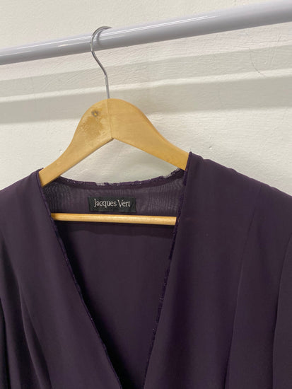 Gorgeous Jacques Vert Blazer Uk14 Purple with sequin embellishments CF001