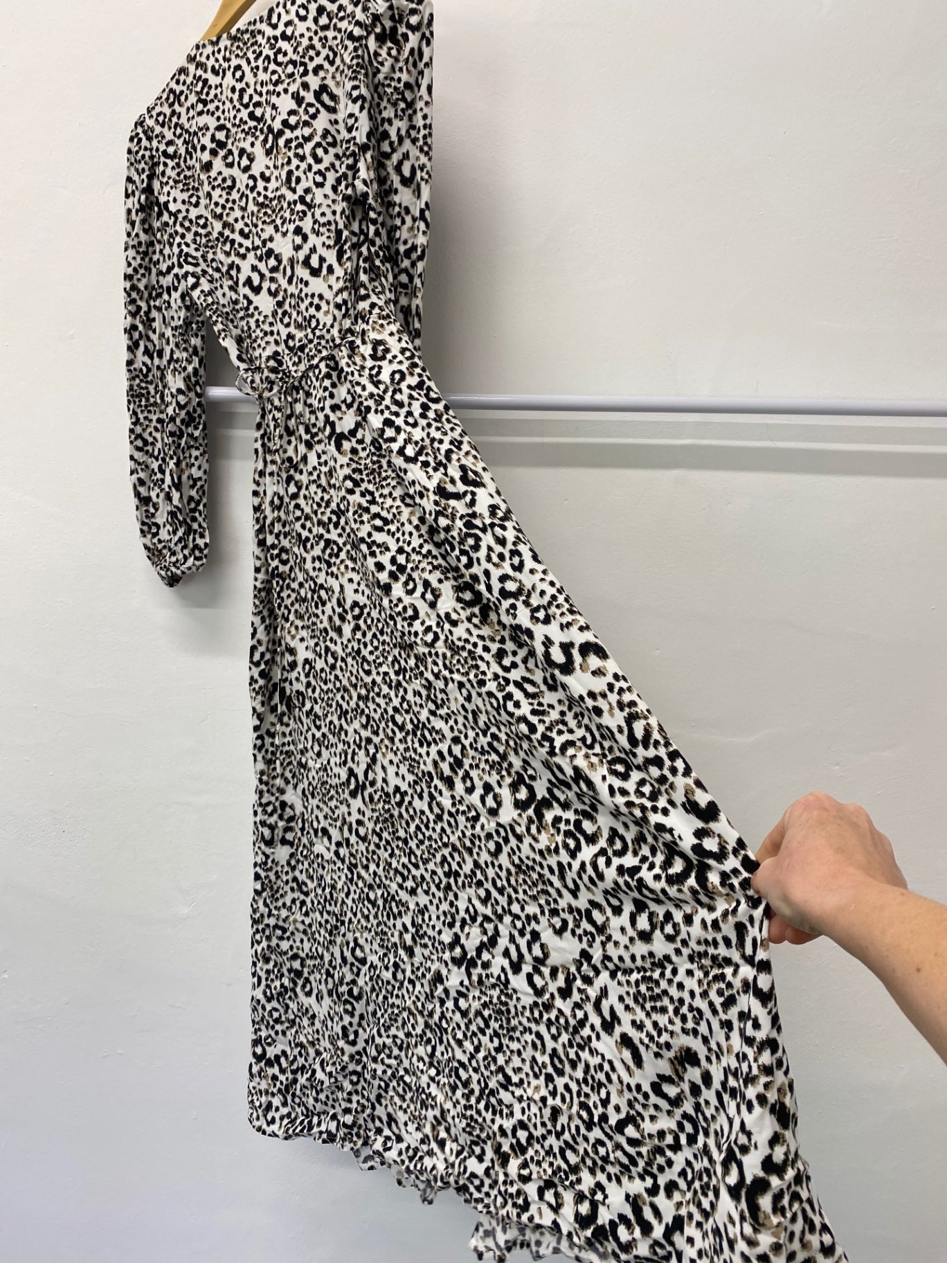 Gorgeous Next Wrap dress UK10 Black & White animal print New CF001