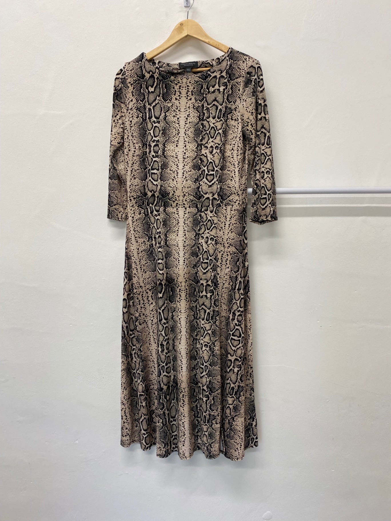 Gorgeous Dorothy Perkins Maxi Dress UK12 Beige snakeskin pattern CF001