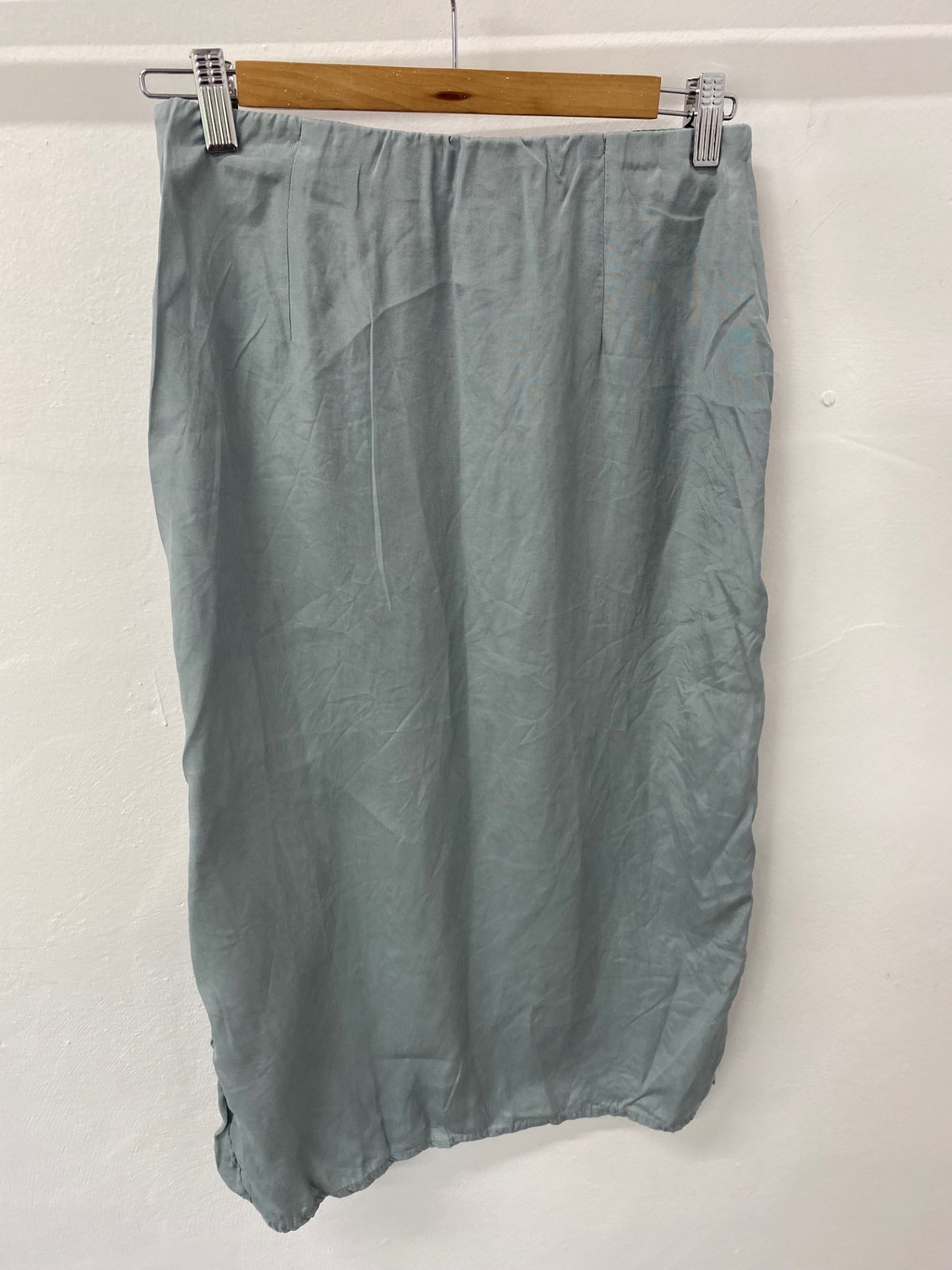 Gorgeous H&M Midi Skirt UK S Pale turquoise slip skirt EK001