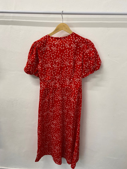 Gorgeous OUIZ Maxi Dress UK8 Red floral summer EK001