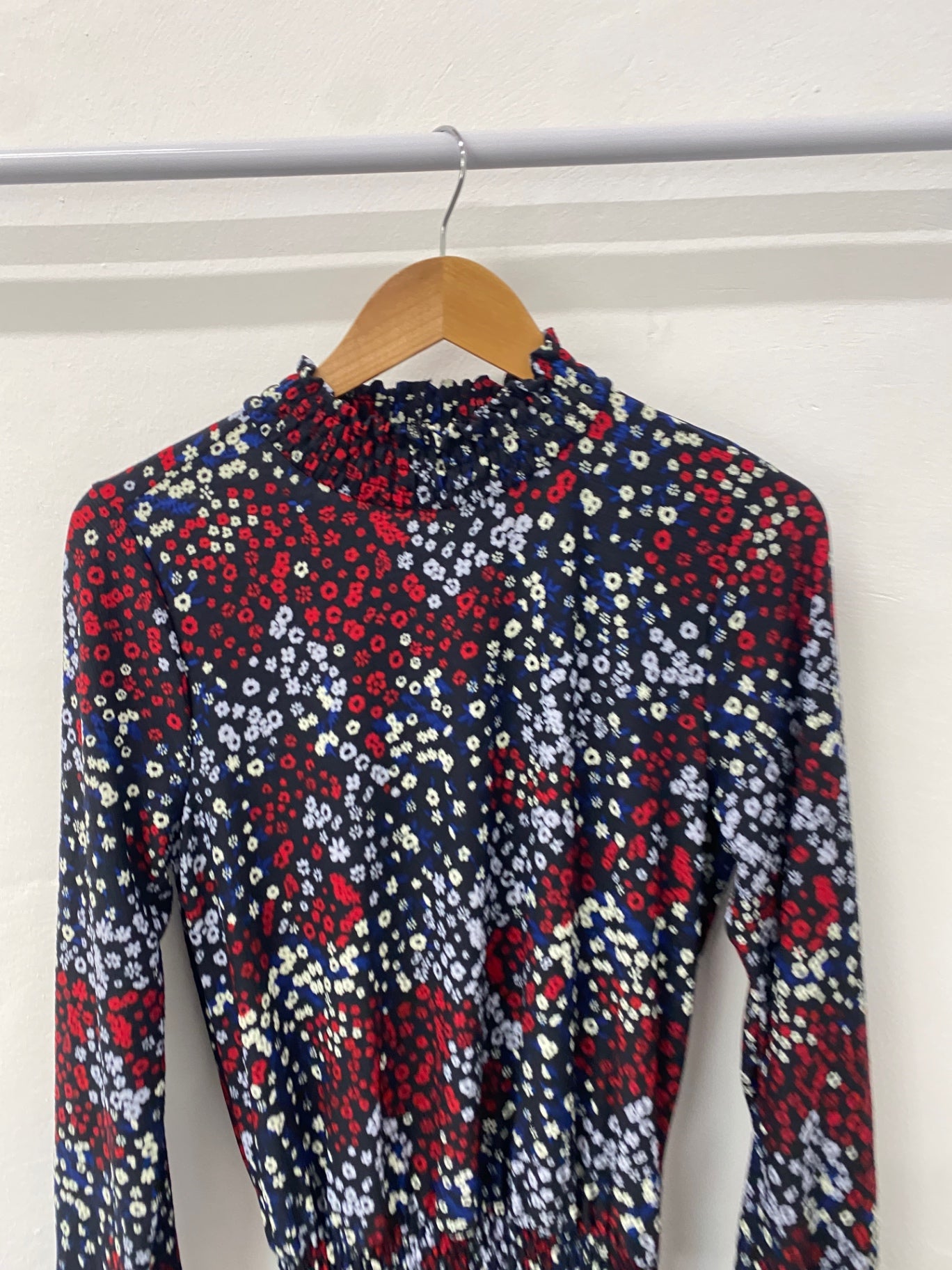 Gorgeous Dorothy Perkins Dress UK12 Navy red floral CF001