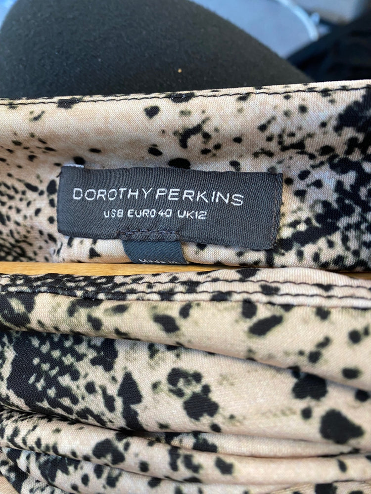 Gorgeous Dorothy Perkins Maxi Dress UK12 Beige snakeskin pattern CF001