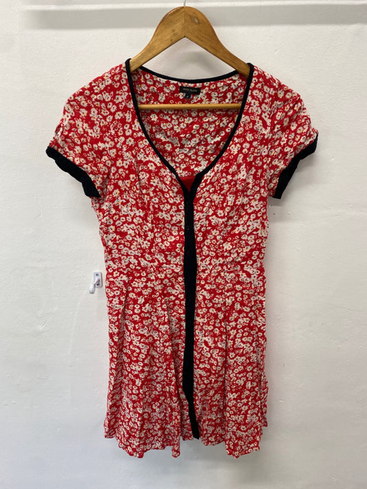 Gorgeous River island Dress UK8 Red floral oriental EK001