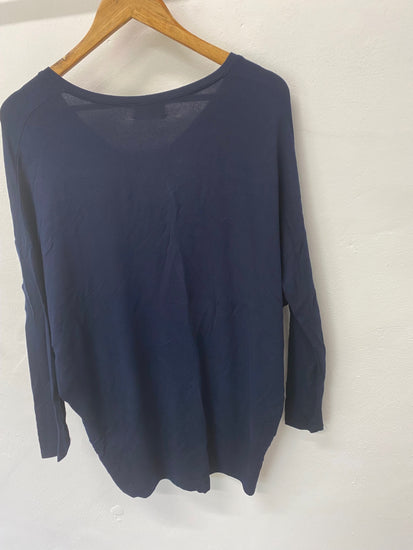 Gorgeous Hush Tunic top UKS Navy Blue batwing loose fit LF003
