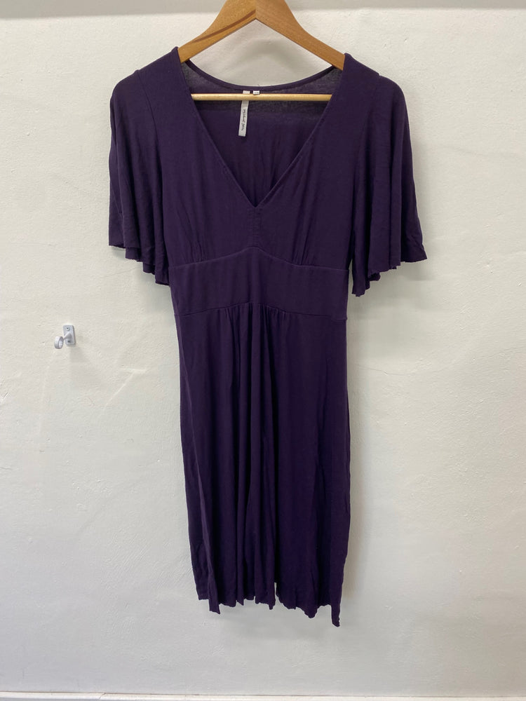 Gorgeous Michael Stars Dress Size One Purple Jersey fit & flare ZB001