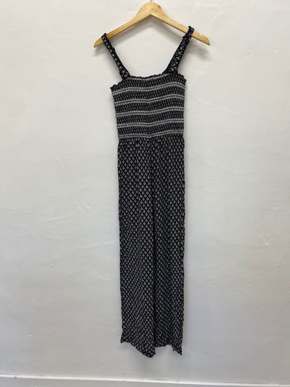 Gorgeous FatFace Jumpsuit Uk8 Black & white floral ZB001