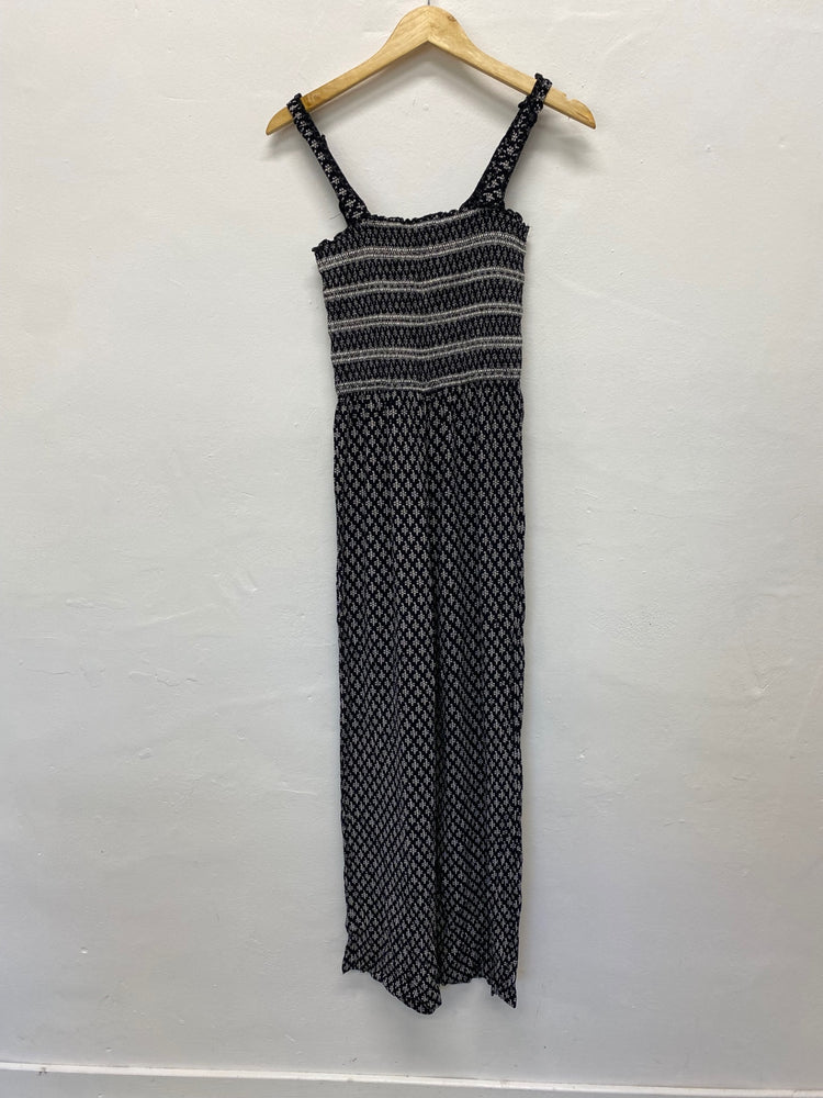 Gorgeous FatFace Jumpsuit Uk8 Black & white floral ZB001