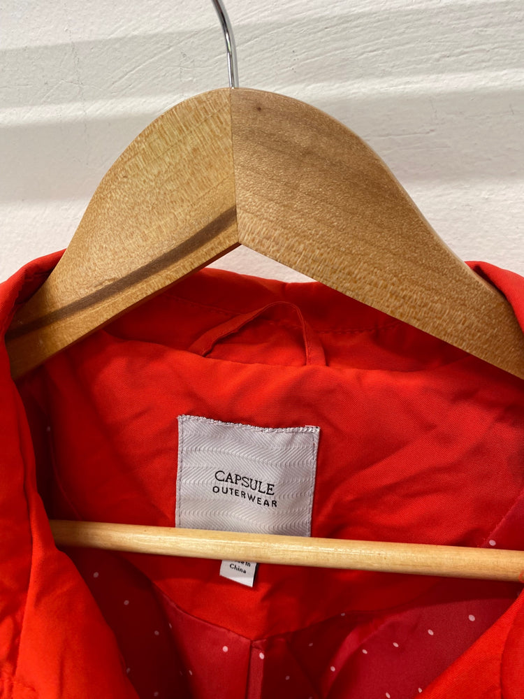 Gorgeous CAPSULE OUTERWEAR Trench Coat UK12 Red Classic short mac ZB001