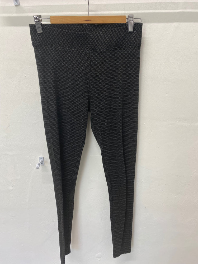 Gorgeous Marks & Spencers Leggings UK10 Black & brown Argyle pattern LF003