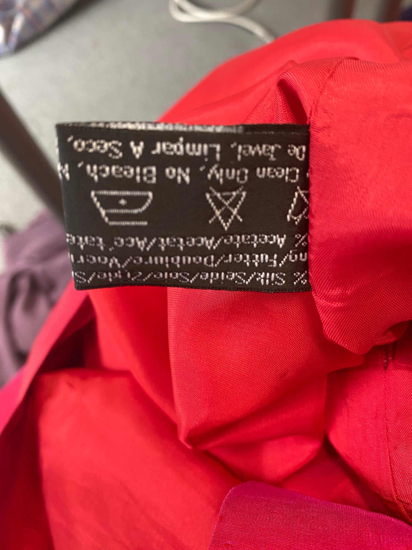 Gorgeous August Silk Dress Uk14 Cherry pink pearlescent LF003