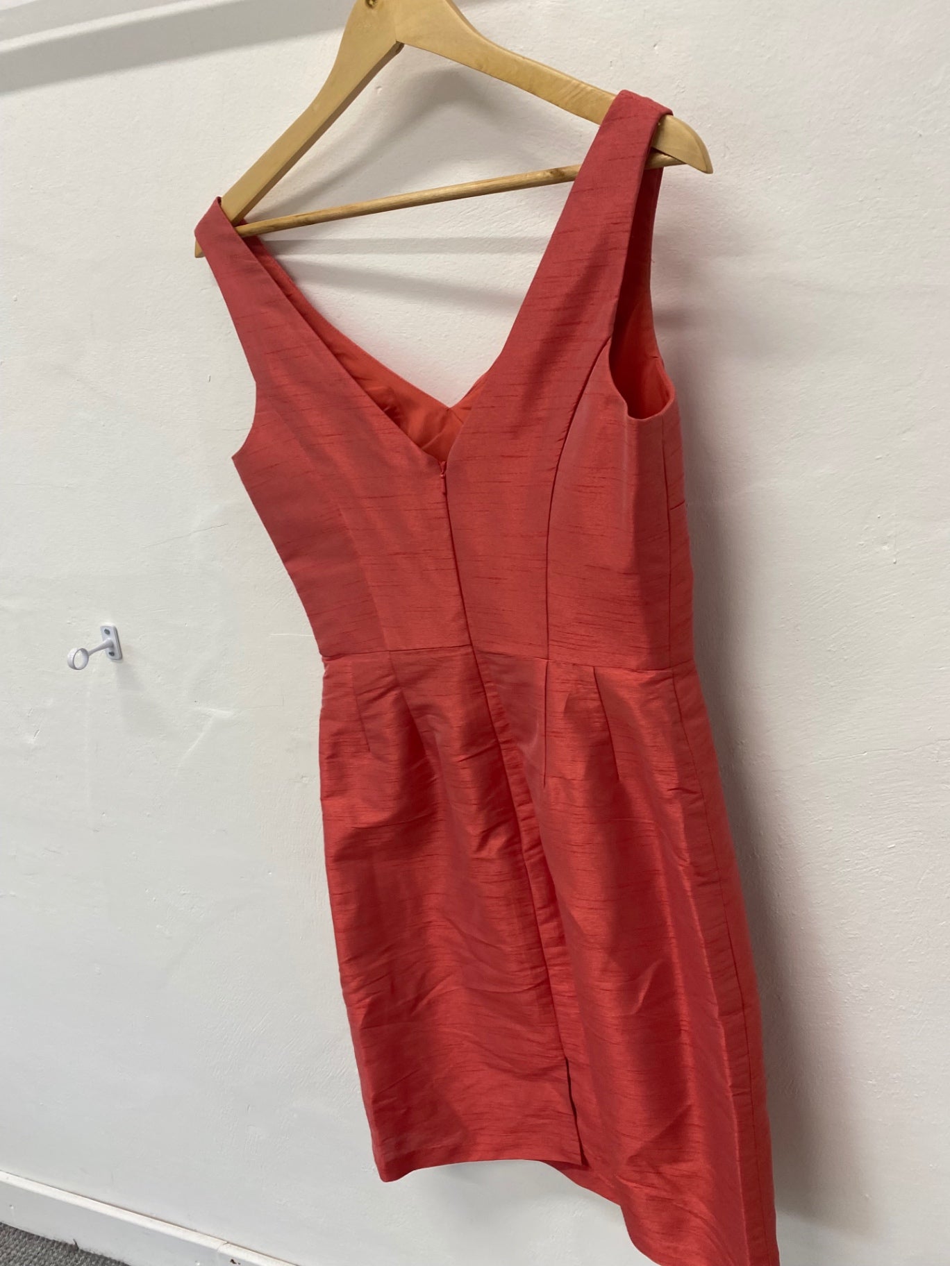 Gorgeous Alfred Sung Dress UK12 Candy Coral Pearlescent party Dress LF003