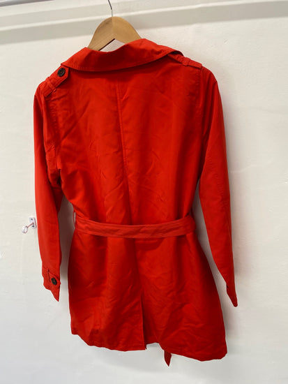 Gorgeous CAPSULE OUTERWEAR Trench Coat UK12 Red Classic short mac ZB001