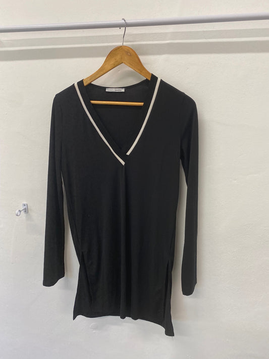 Gorgeous Zara Woman Tunic top UKS Black & white trim LF003