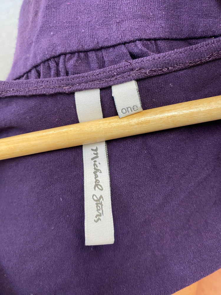 Gorgeous Michael Stars Dress Size One Purple Jersey fit & flare ZB001