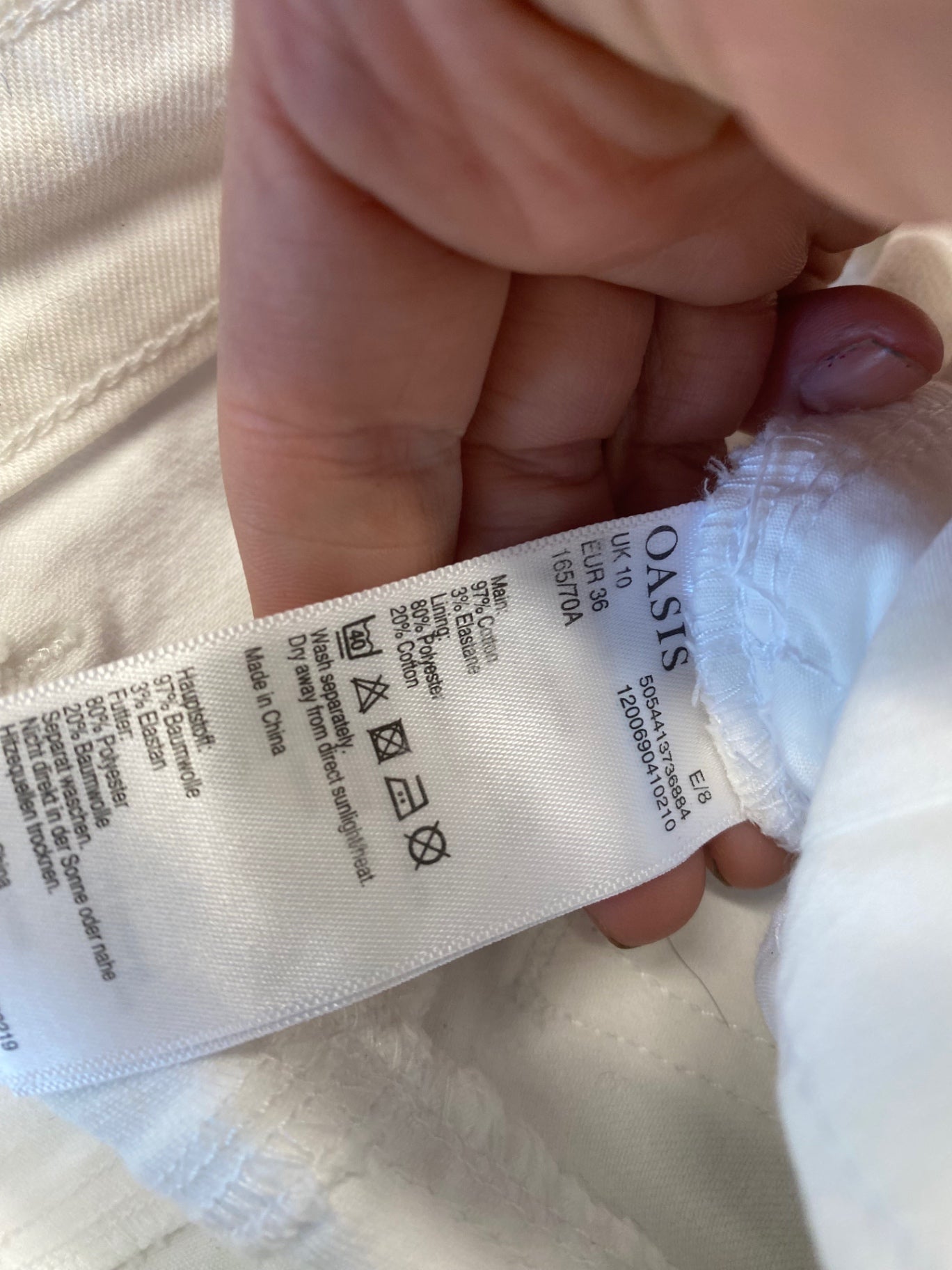 Gorgeous duo of Oasis Shorts UK10 White & Black/ grey LF003