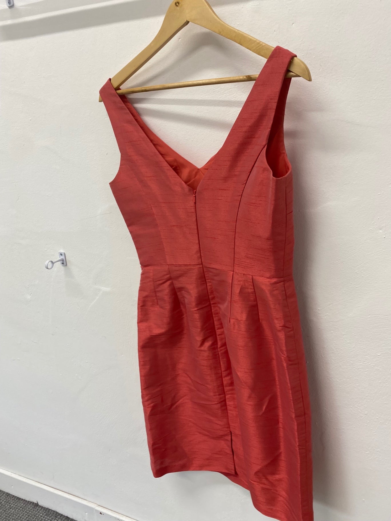 Gorgeous Alfred Sung Dress UK12 Candy Coral Pearlescent party Dress LF003