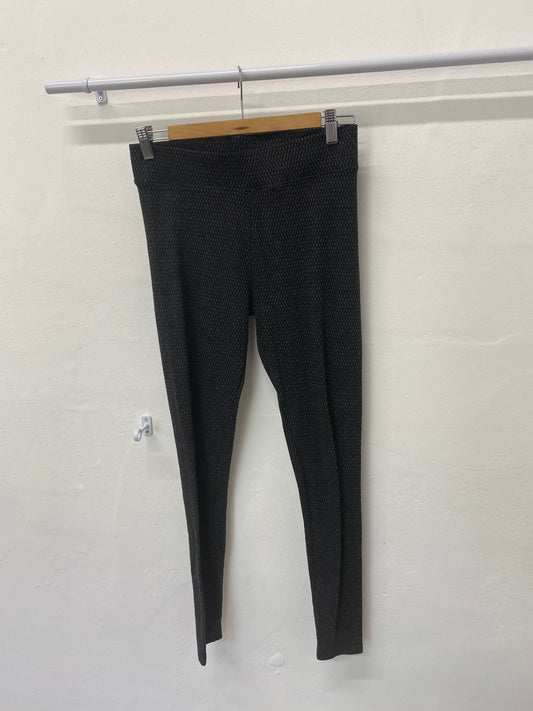 Gorgeous Marks & Spencers Leggings UK10 Black & brown Argyle pattern LF003