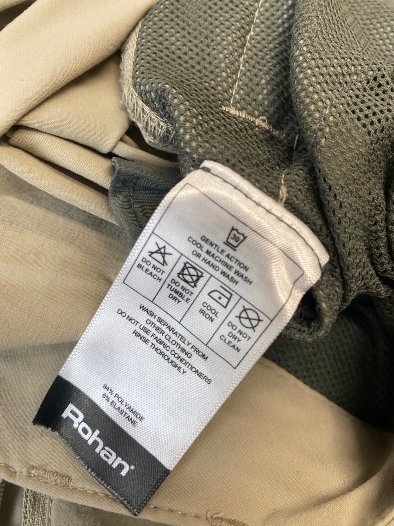 Gorgeous Rohan Utility Trousers W32" Stone cargo pants Short Length  LF003