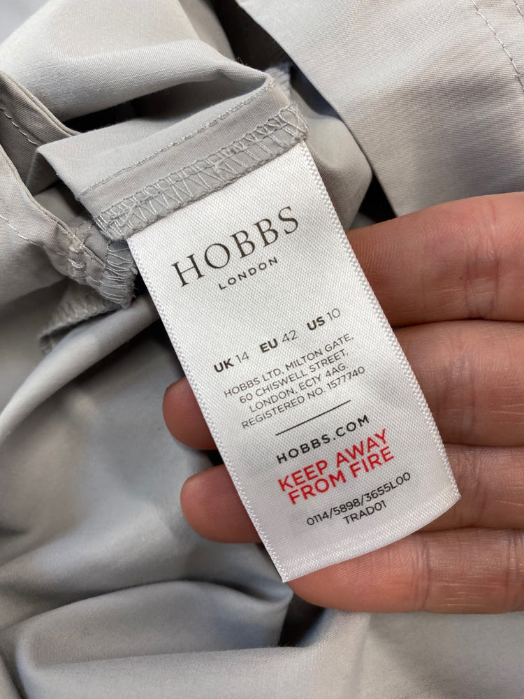 Gorgeous Hobbs Dress Uk14 Grey lightweight formal ZB001