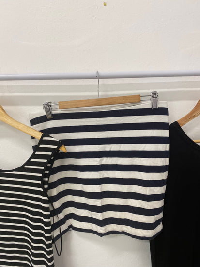 Gorgeous H&M Clothing bundle UK10 Black and White striped Classic summer essentials #2 LF003