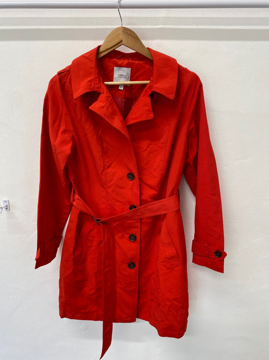 Gorgeous CAPSULE OUTERWEAR Trench Coat UK12 Red Classic short mac ZB001