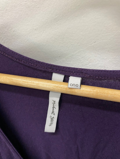 Gorgeous Michael Stars Dress Size One Purple Jersey fit & flare ZB001
