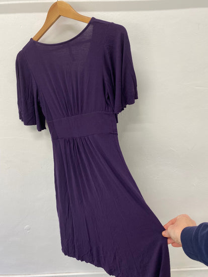Gorgeous Michael Stars Dress Size One Purple Jersey fit & flare ZB001
