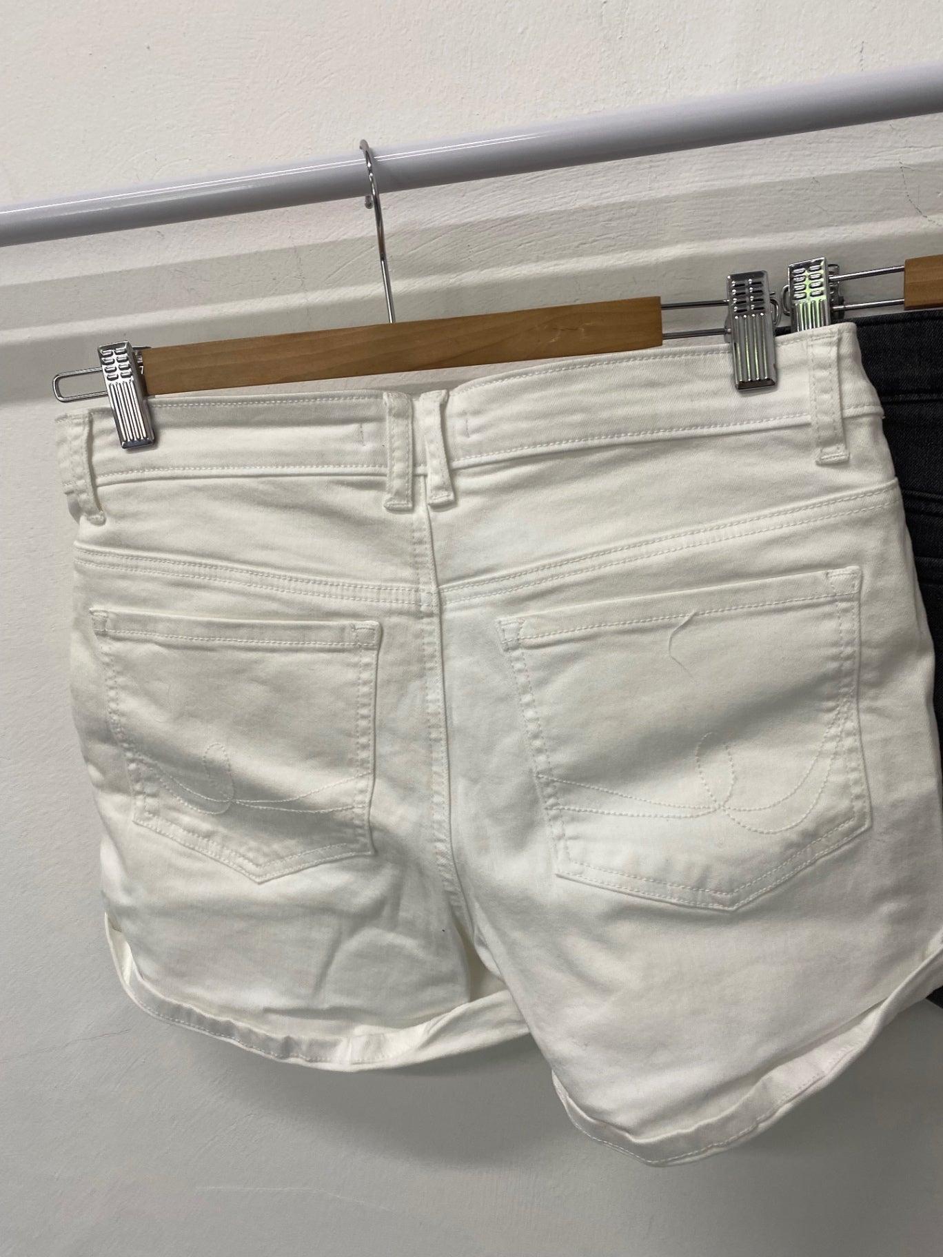 Gorgeous duo of Oasis Shorts UK10 White & Black/ grey LF003