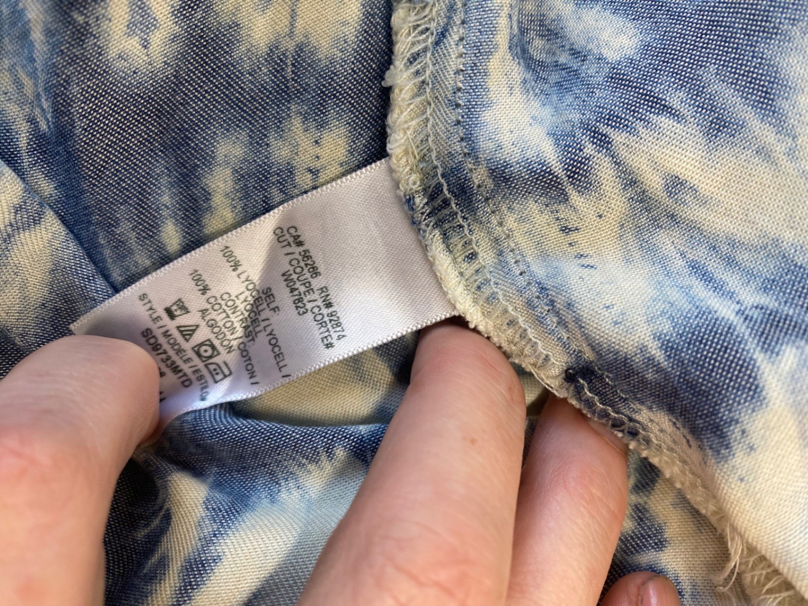 Gorgeous Splendid Tunic Dress UKS Blue & white tie dye LF003