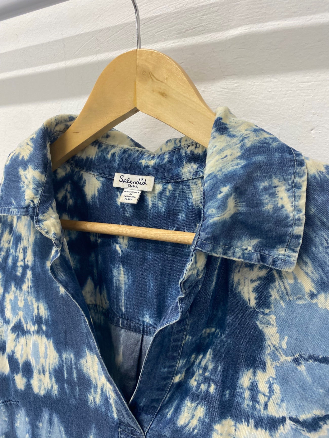 Gorgeous Splendid Tunic Dress UKS Blue & white tie dye LF003
