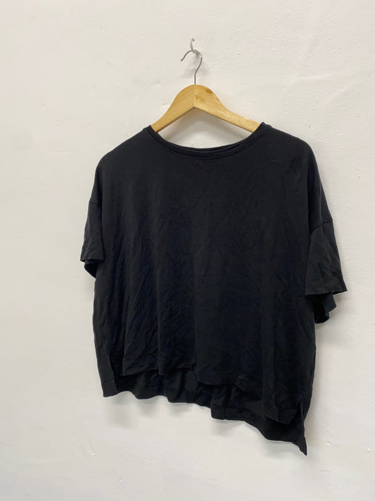 Gorgeous John Lewis Cropped T-Shirt UK12 Black Classic oversized ZB001