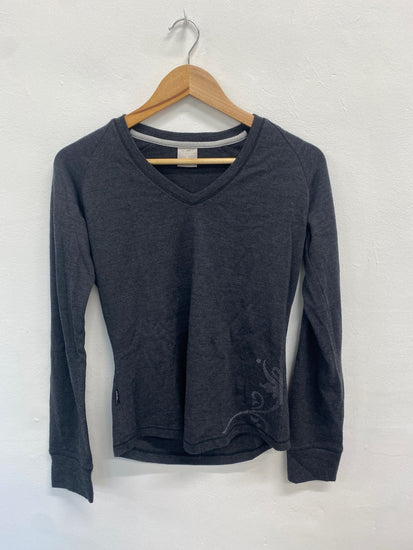 Fabulous Icebreaker Long Sleeve Top UK S Dark gray thermal skiing GM003