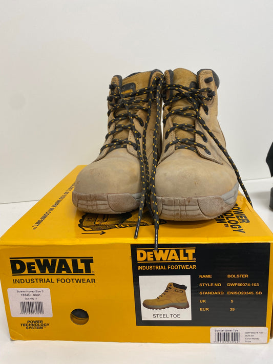 Gorgeous DeWalt Work Boots UK5 Honey Bolster Steel Toecap HG003