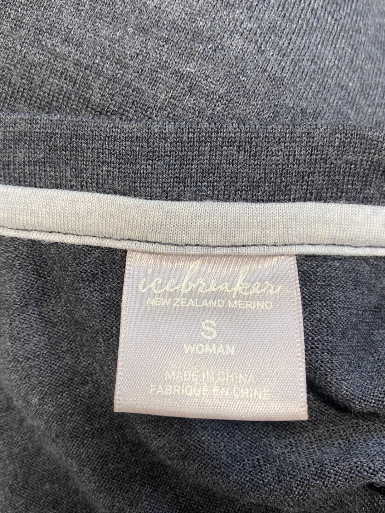 Fabulous Icebreaker Long Sleeve Top UK S Dark gray thermal skiing GM003