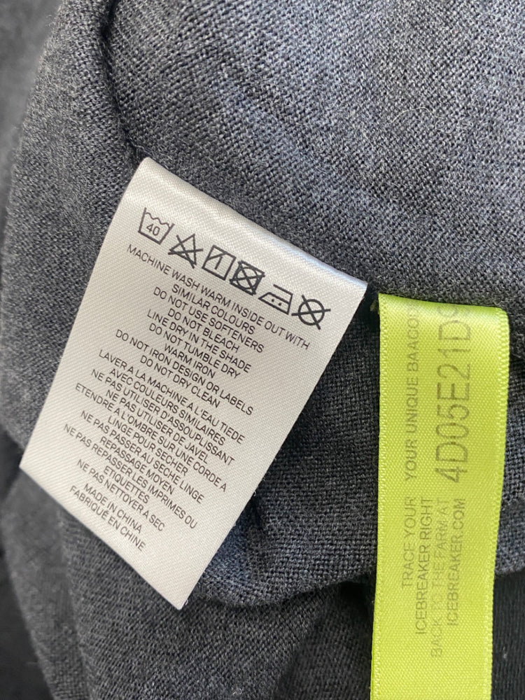 Fabulous Icebreaker Long Sleeve Top UK S Dark gray thermal skiing GM003