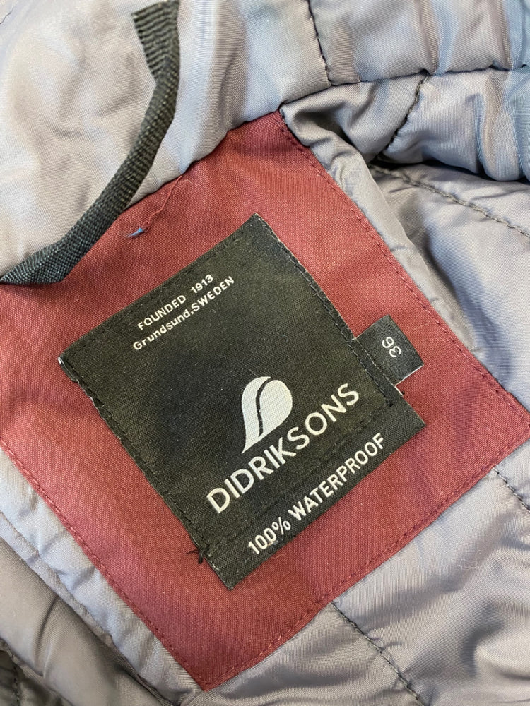 Gorgeous DIDRIKSONS Winter Coat Uk8 Maroon with Faux Fur trim GM003