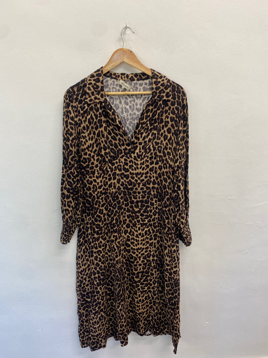 Fabulous Albaray Dress UK12 Leopard print midi LT002