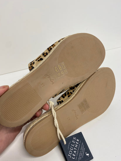 Gorgeous Joules Faraway Leopard Slides UK4 Beige & black leopard LT002
