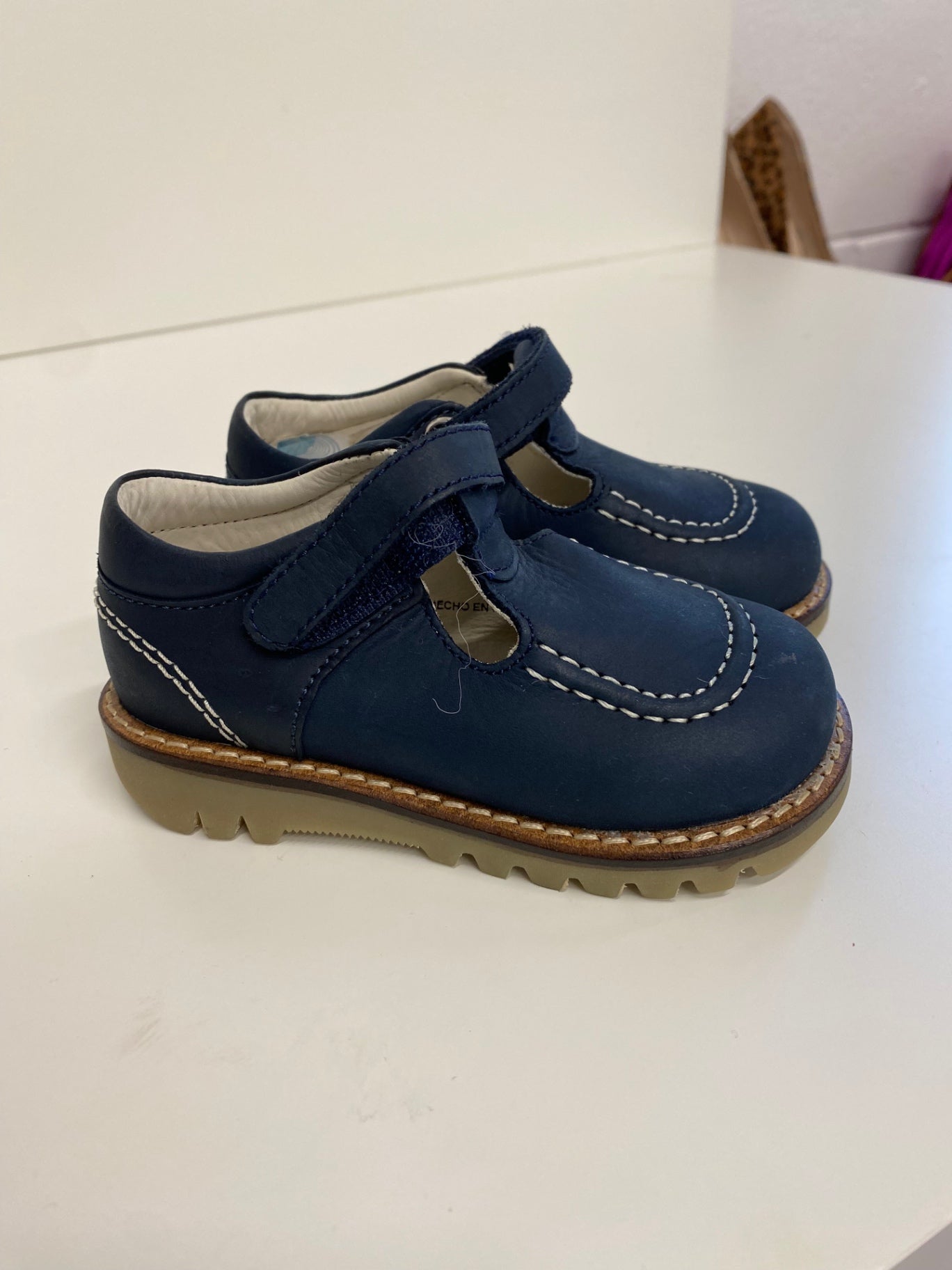 Gorgeous OTS Kids' Shoes Uk 21 Navy blue T Bar boys shoes LT002