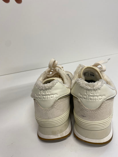 Gorgeous New Balance 574 Moon Leopard Sneakers Uk5.5 Cream & faux fur LT002