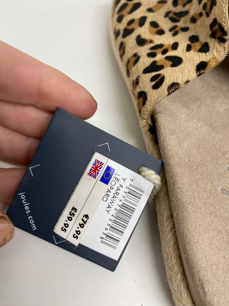 Gorgeous Joules Faraway Leopard Slides UK4 Beige & black leopard LT002