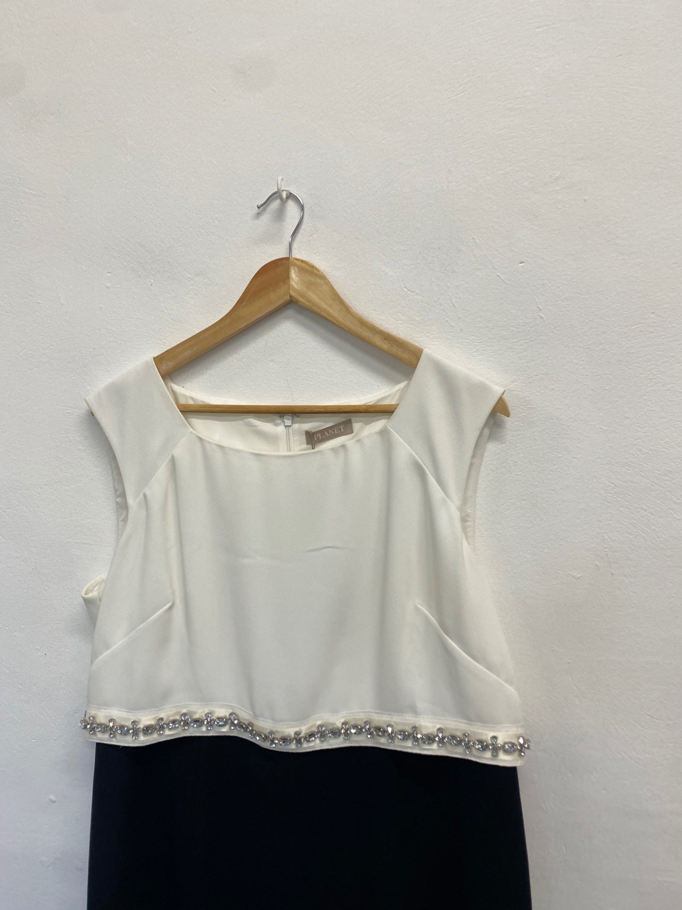 Fabulous PLANET Dress UK16 Black and White CM416