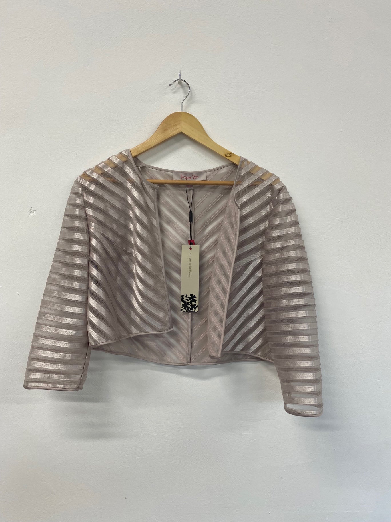 Fabulous Jacques Vert Occasion Jacket UK16 Silver CM416