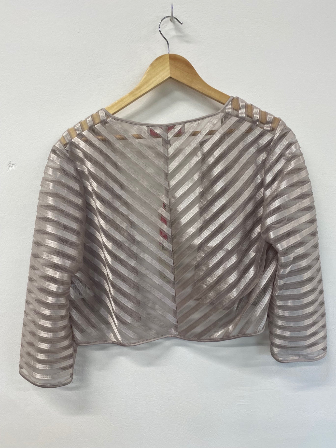 Fabulous Jacques Vert Occasion Jacket UK16 Silver CM416