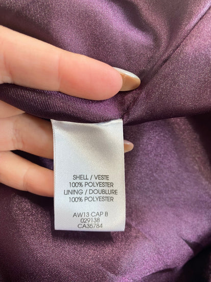 Fabulous Jacques Vert Midi Dress UK16 Purple & Cream CM416