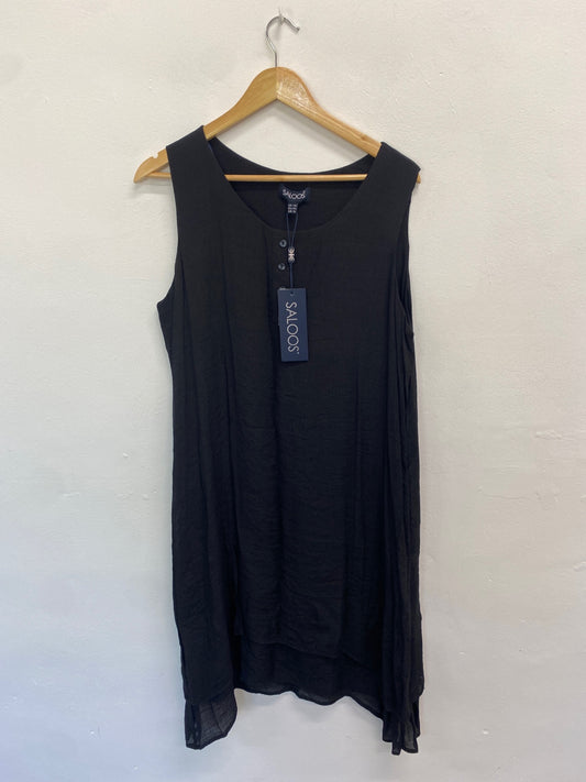 Fabulous SALOOS Dress UK18 Black lightweight tunic dress CM416