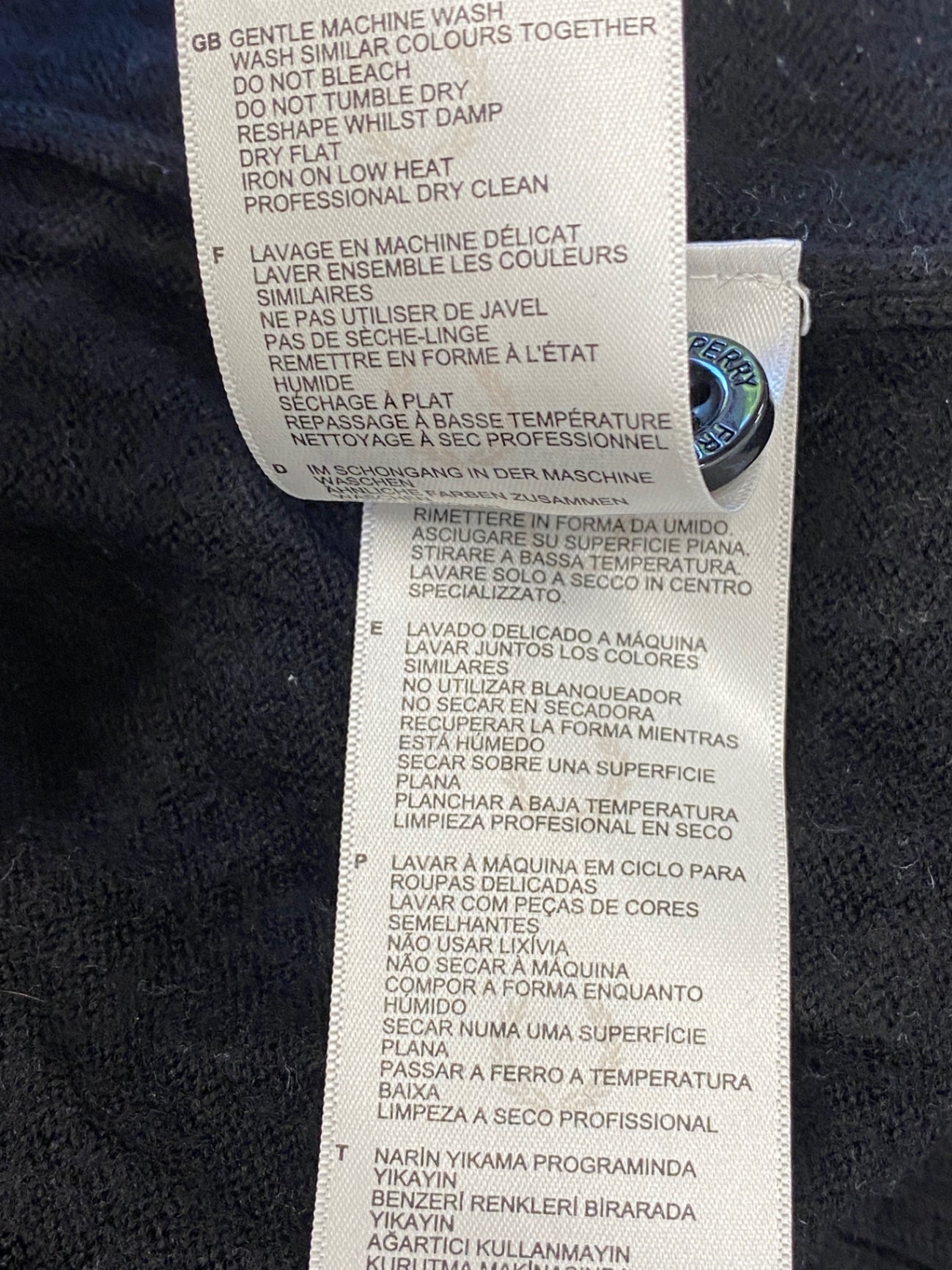 Fabulous Fred Perry Dress UK12 Black wool jumper dress LB010